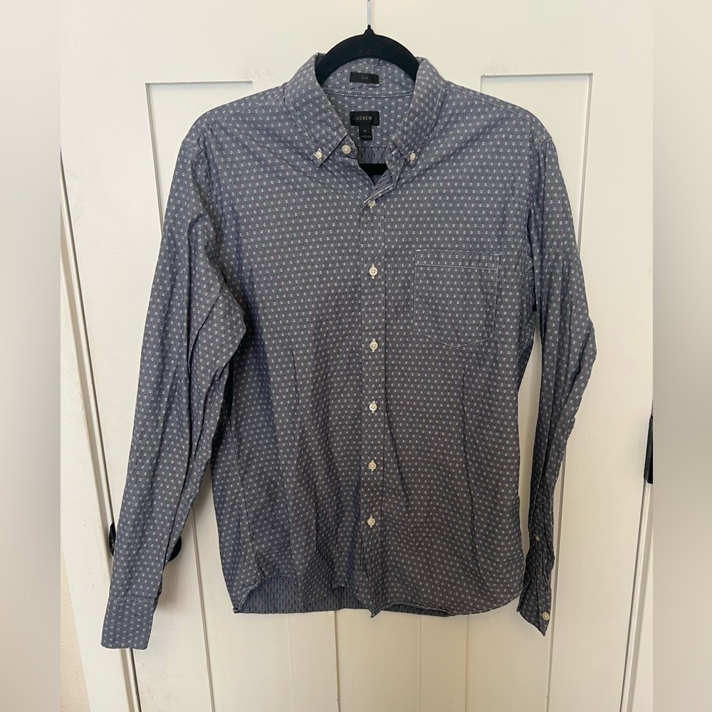 J.Crew Men’s Casual Button Down Long Sleeve Dress Shirts Size Medium Slim Fit